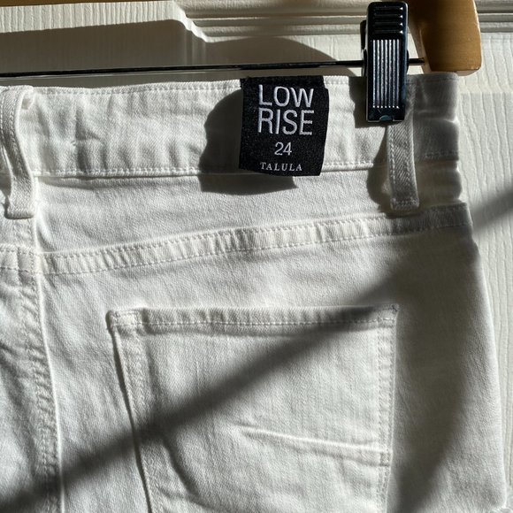 Aritzia Low rise White frayed shorts - Picture 5 of 16